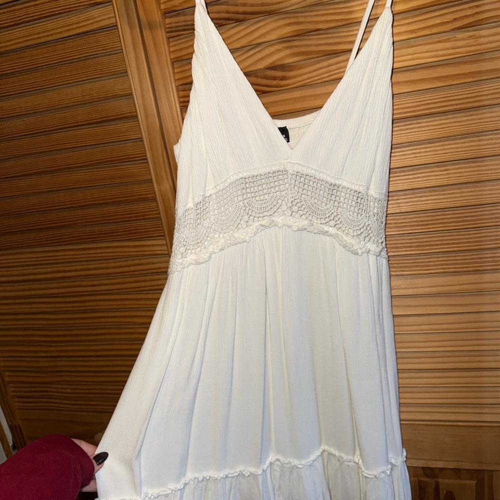 PacSun White Lace Trim Dress